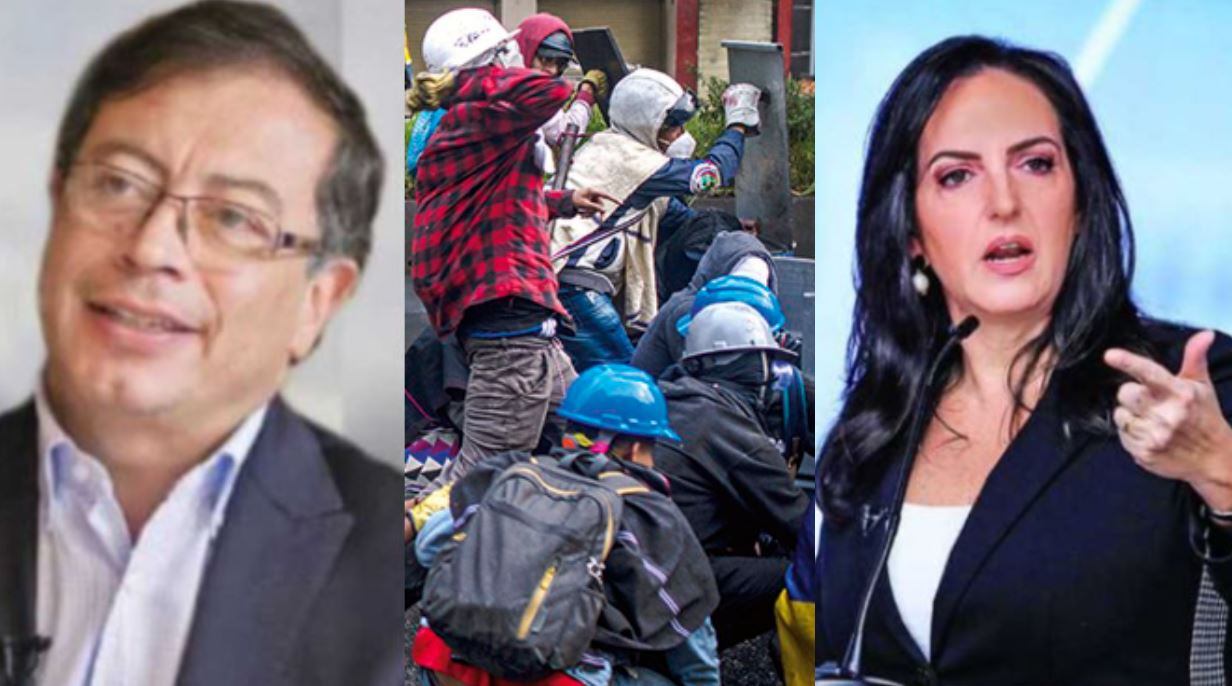 María Fernanda Cabal se despachó contra el presidente Gustavo Petro por la primera línea