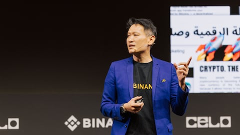 Richard Teng, líder global de Binance, durante la Binance Blockchain Week 2025.