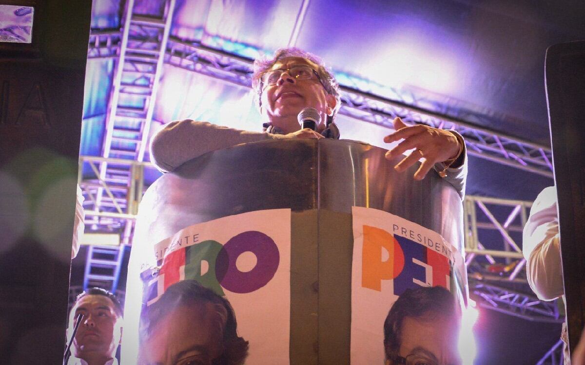Gustavo Petro dio su último discurso en plaza pública antes de la primera vuelta presidencial.