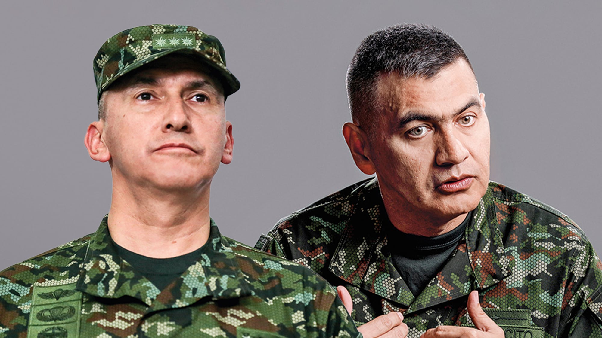 general Luis Mauricio Ospina y el general Jhon Jairo Rojas