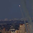 Imagen de referencia de cohetes lanzados hacia Israel (no corresponde con los últimos ataques).