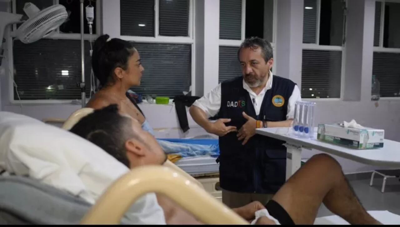 Sebastián Valencia Rivera, turista arrollado por un embarcación en Barú, en Cartagena, en el hospital Universitario del Caribe.