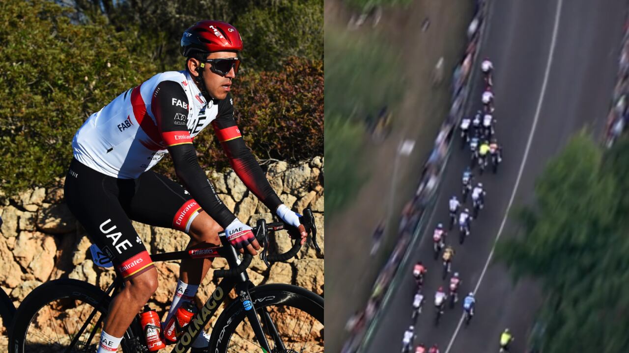 Juan Sebastián Molano. Vuelta a España 2022 - Etapa 2. Foto: Getty Images/Dario Belingheri//Captura de pantalla @lavuelta