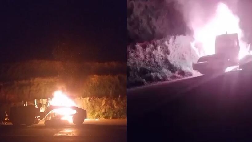 Incendian maquinaria en la vía entre Santander de Quilichao y Popayán, Cauca. El hecho es atribuido a las disidencias de las Farc.