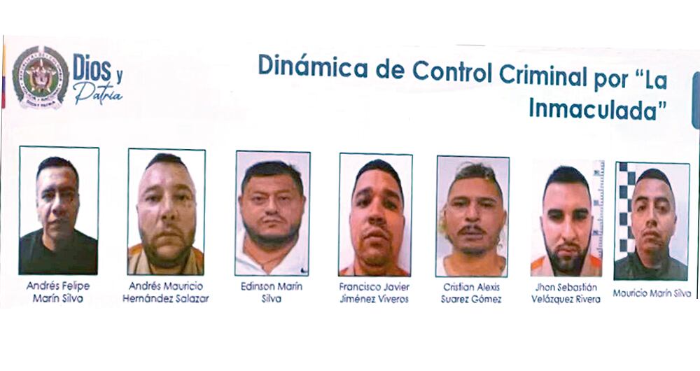 Líderes de la organización criminal en Tuluá.