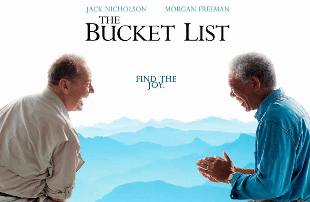 The bucket list 2007: Dos pacientes terminales de cáncer se hacen amigos pese a sus personalidades e historias opuestas. Edward Cole (Jack Nicholson) es un antipático millonario, mientras que Carter Chambers (Morgan Freeman) es un humilde mecánico. Ambos deciden emprender un último viaje para cumplir todos sus deseos antes de morir. 