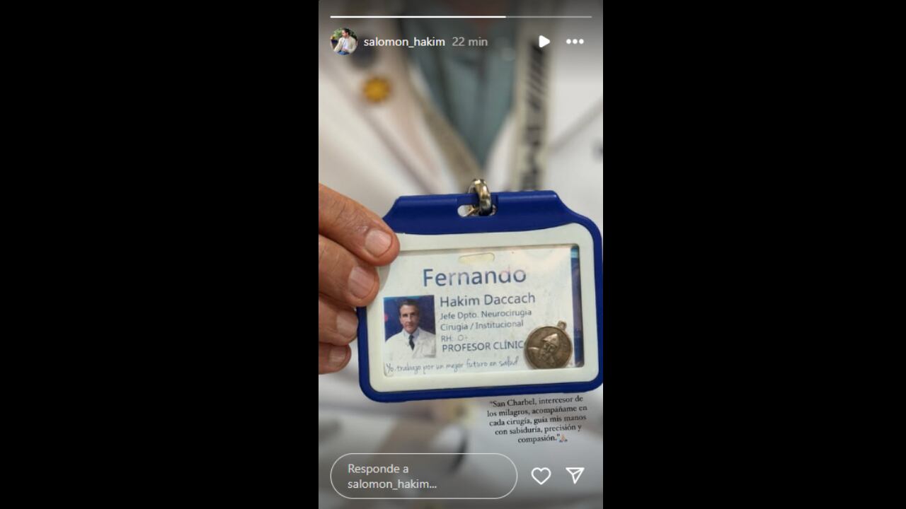 Hijo de Fernando Hakim dedicó sentido mensaje a su padre.