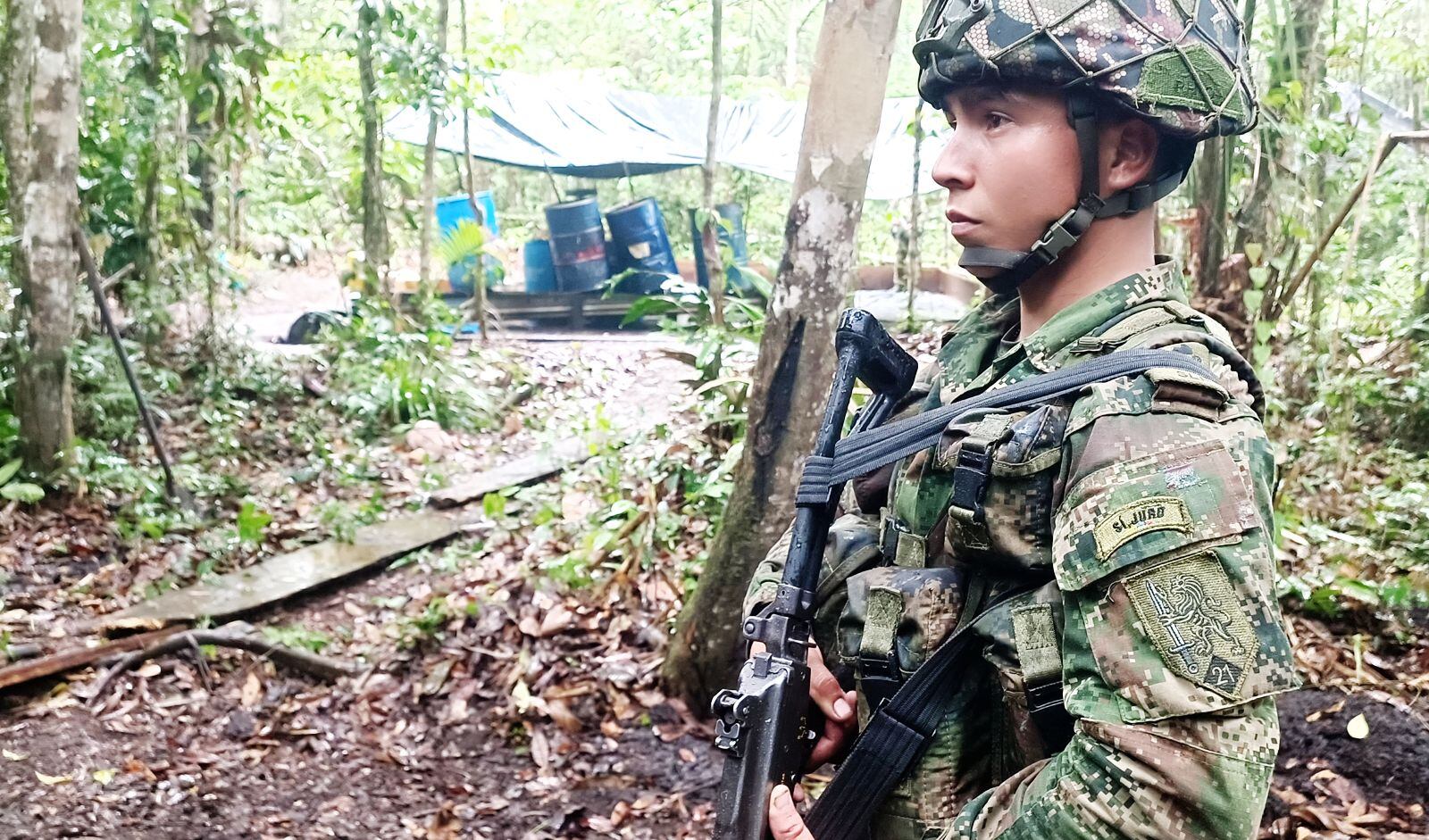 Tropas del Ejército Nacional destruyeron un laboratorio de coca en Mapiripán, Meta.