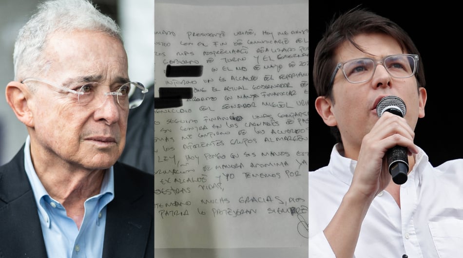 Álvaro Uribe, carta anónima y Miguel Uribe Turbay.