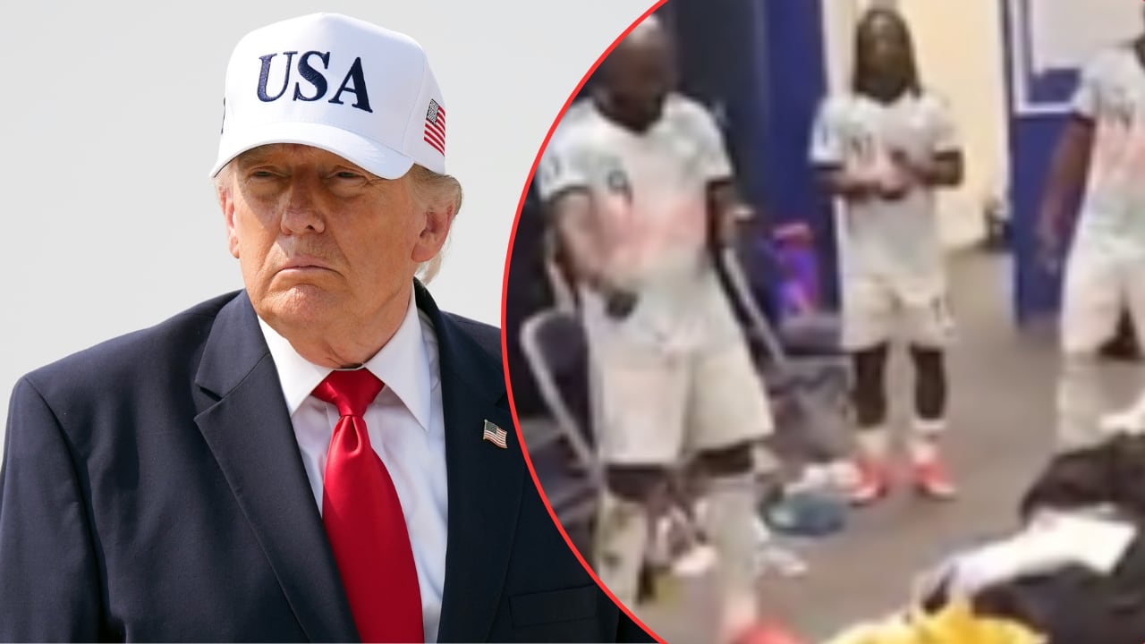 En el camerino de Bélgica se vio la burla de los jugadores hacia el presidente Donald Trump.