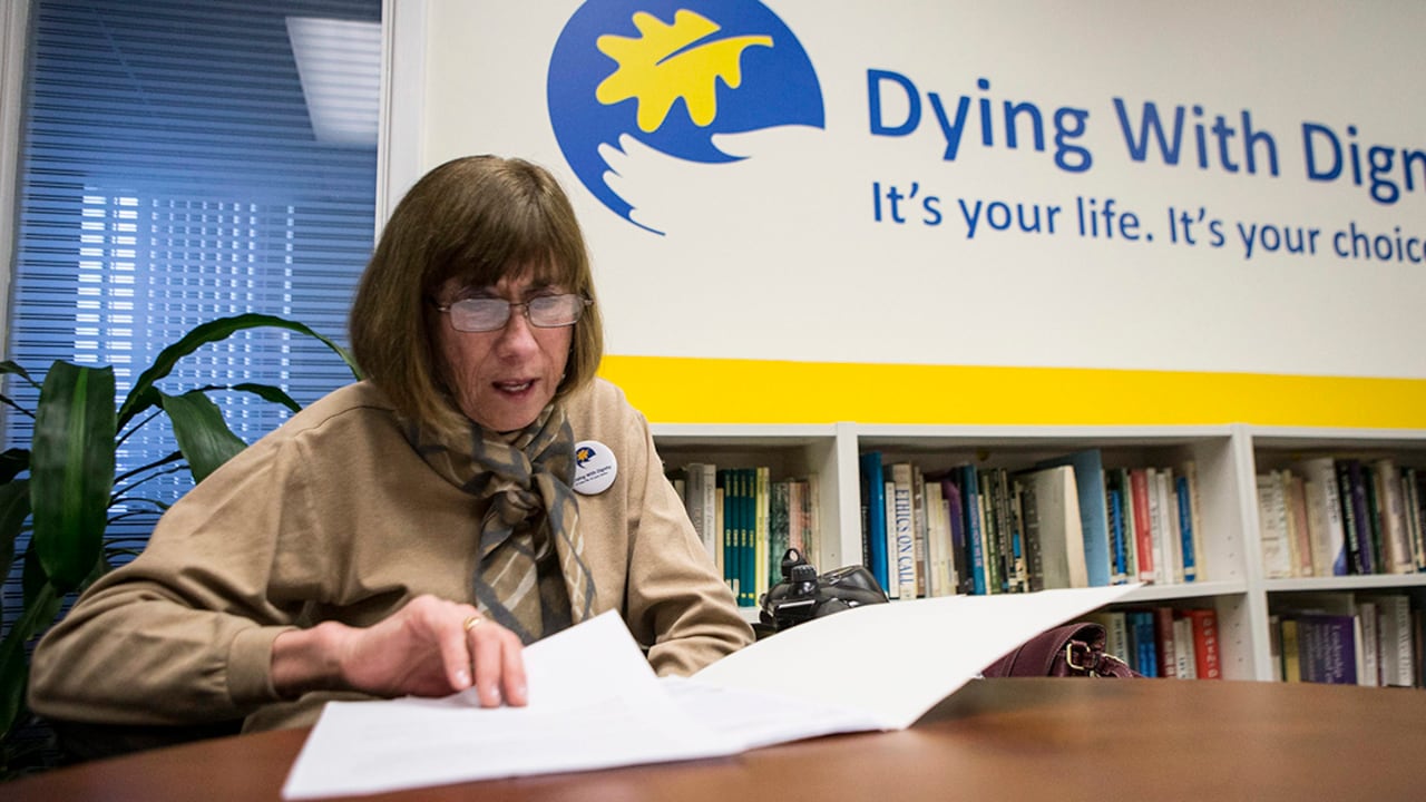 Linda Jarret, de la entidad 'Muriendo con dignidad' (Dying with Dignity), en Toronto.
