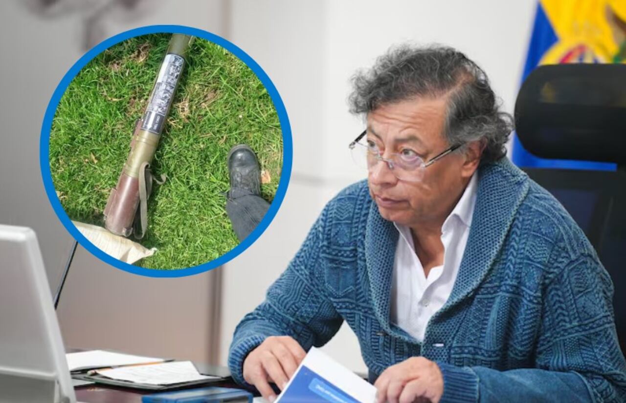 Dos lanzacohetes que fueron encontrados en la calle 6 con Carrera 30 el pasado 20 de febrero, por la vía que frecuenta el presidente.