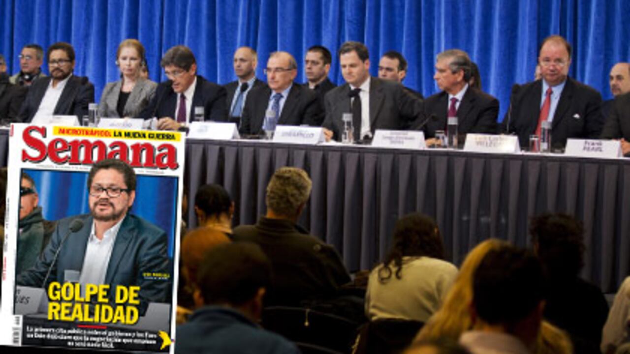 Separadas por una delegada de Noruega y uno de Cuba, las delegaciones del gobierno y las Farc lanzaron en Oslo, el jueves 18 de octubre, la fase de negociación del proceso de paz en Colombia.