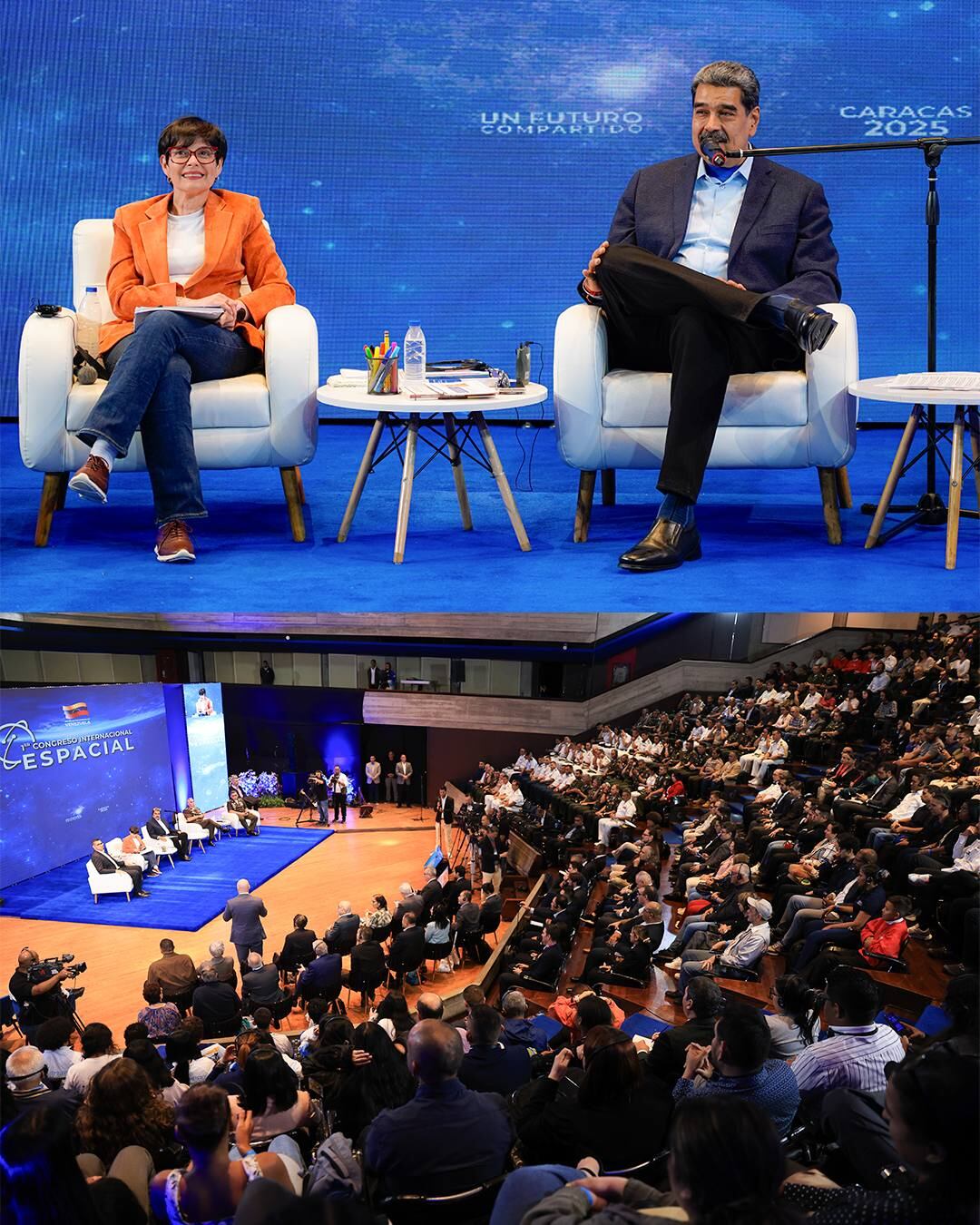 Nicolás Maduro atiende congreso espacial en Caracas