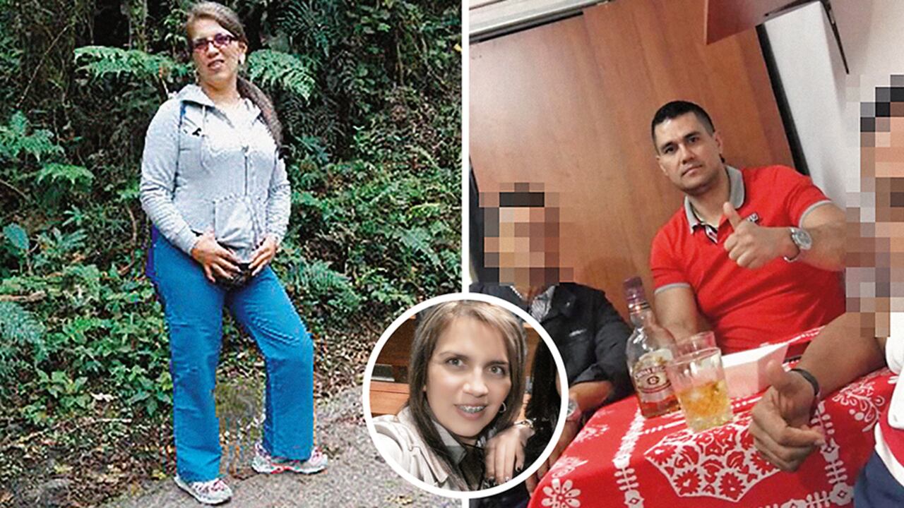 DEYANIRA y BRINDIS en fAMILIA. A la izquierda, fotos de Deyanira Gómez, la expareja sentimental de Monsalve. En los dispositivos también hay imágenes de un brindis con sus familiares en la casa fiscal en La Picota.