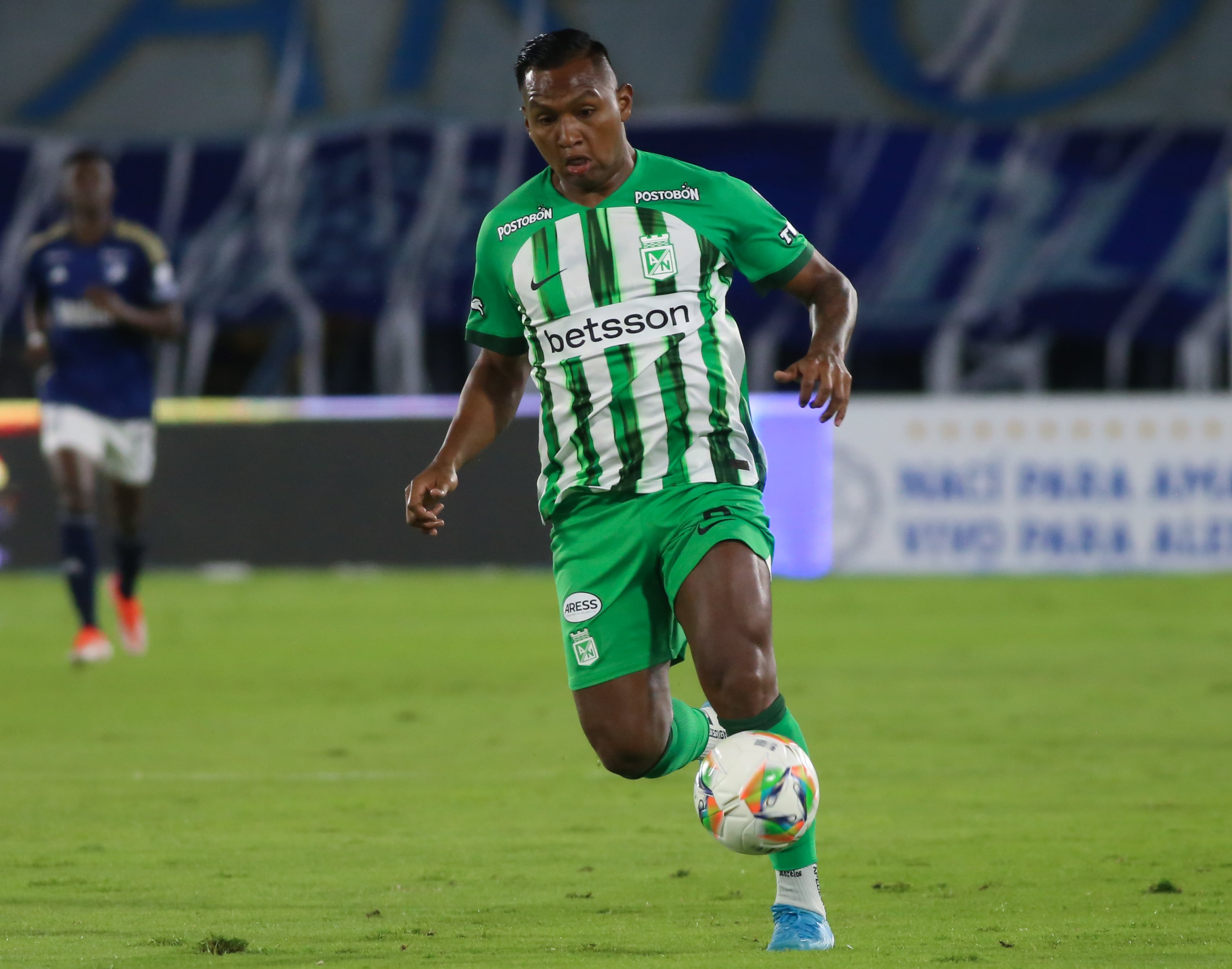 Alfredo Morelos controls the ball during the match of the third date of the semifinal quadrangulars of group A for the BetPlay DIMAYOR II 2024 League at the Nemesio Camacho El Campin stadium in Bogota, Colombia, on november 29, 2024. (Photo by Daniel Garzon Herazo/NurPhoto via Getty Images)