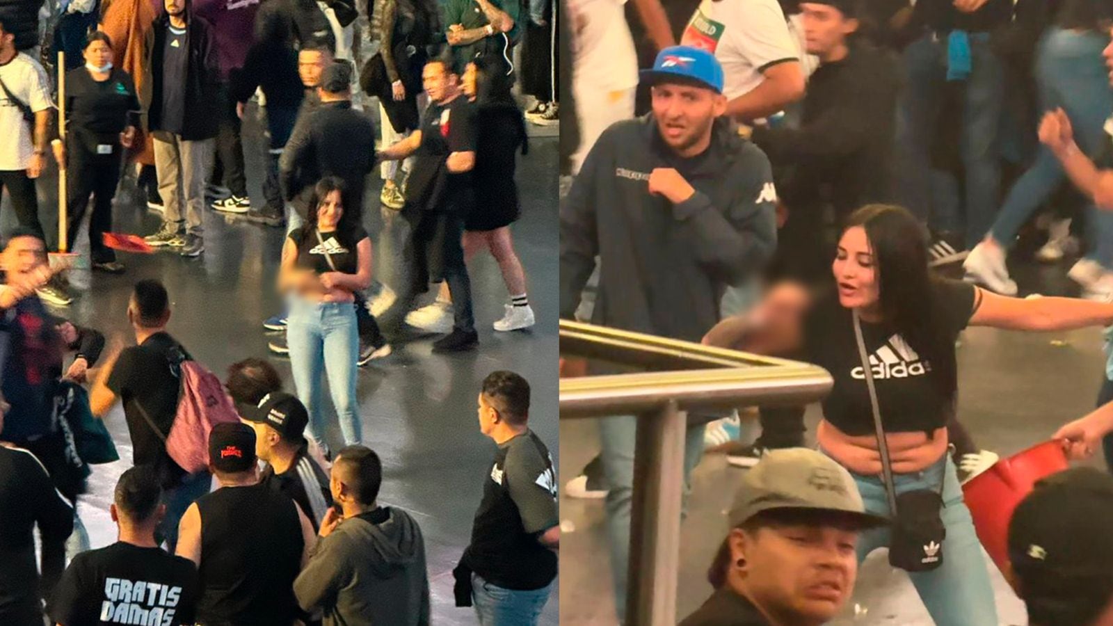 Captan a mujer con puñal durante las riñas en concierto de Damas Gratis en el Movistar Arena