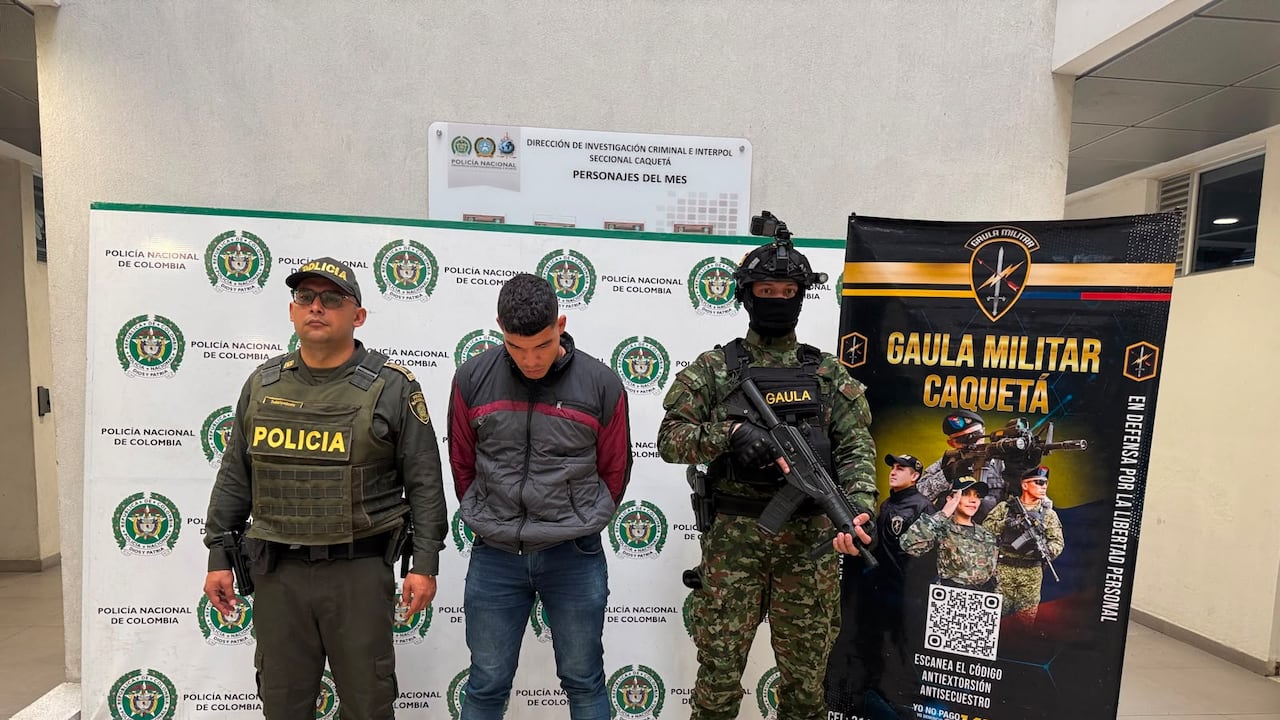Marlón Díaz tras su captura.