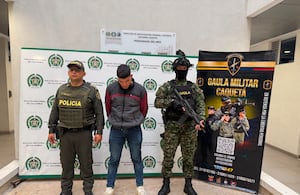 Marlón Díaz tras su captura.