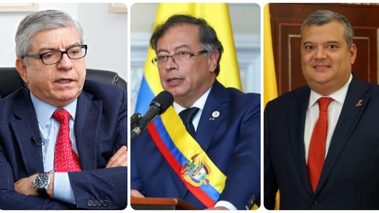 César Gaviria, Gustavo Petro y el congresista Álvaro Monedero.