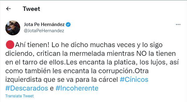 “Les encanta la platica”: fuerte sablazo de Jota Pe tras condena de 6 años a Cristina Kirchner
