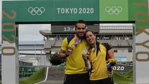 Carlos Ramírez y Mariana Pajón