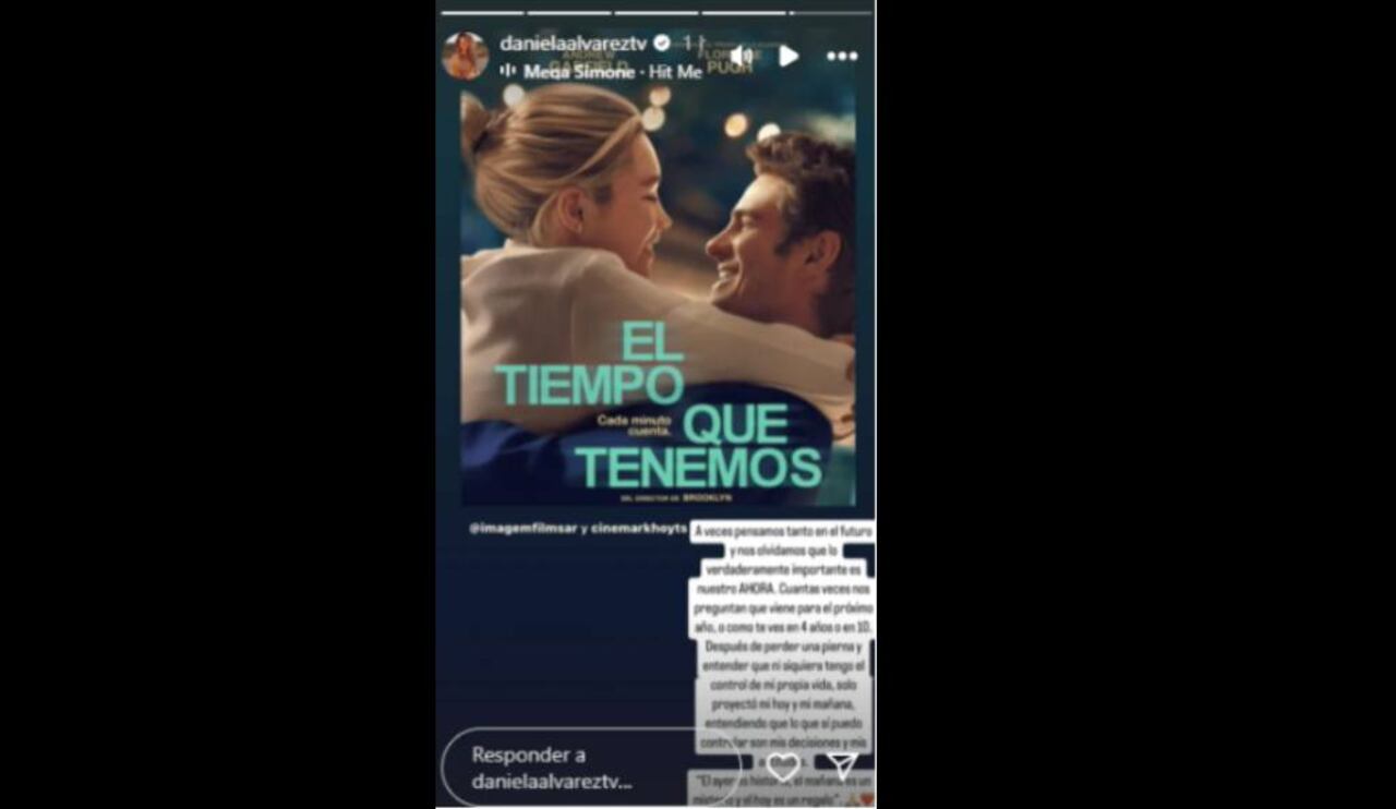 Daniella Álvarez dejó un inquietante mensaje en sus historias de Instagram.