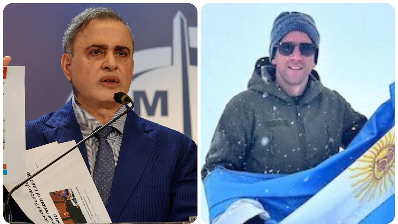 Tarek William Saab, fiscal general de Venezuela, y el gendarme detenido por autoridades venezolanas.