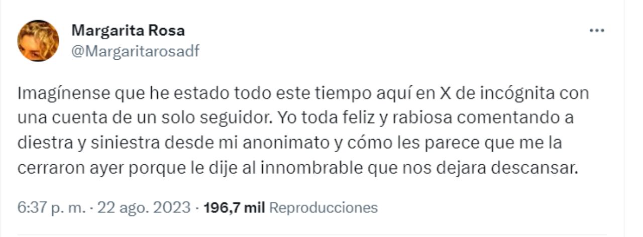 Después de varios meses, la actriz volvió a su cuenta de Twitter.