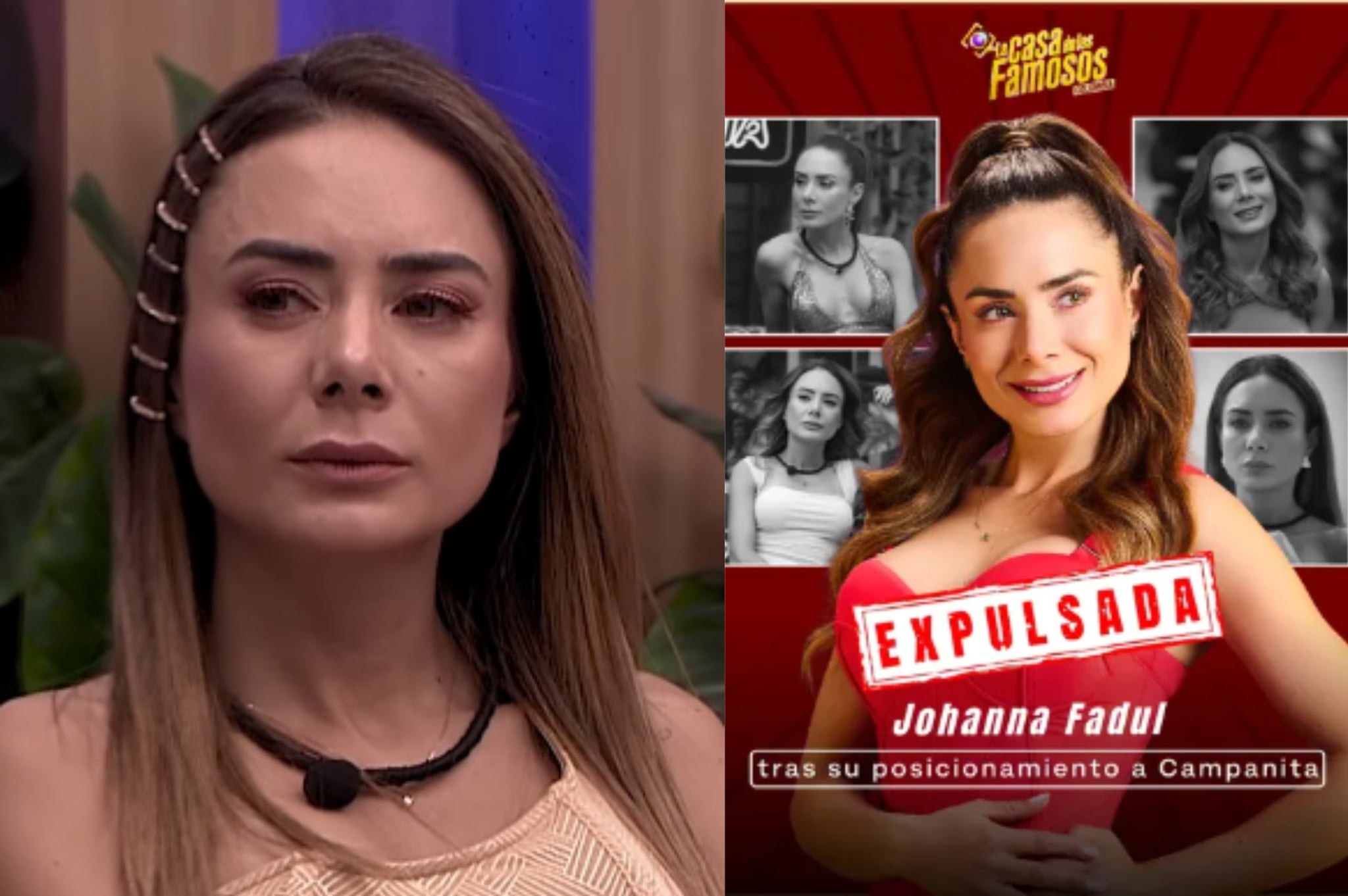 Reacciones a la expulsión de Johanna Fadul de 'La casa de los famosos 3'.