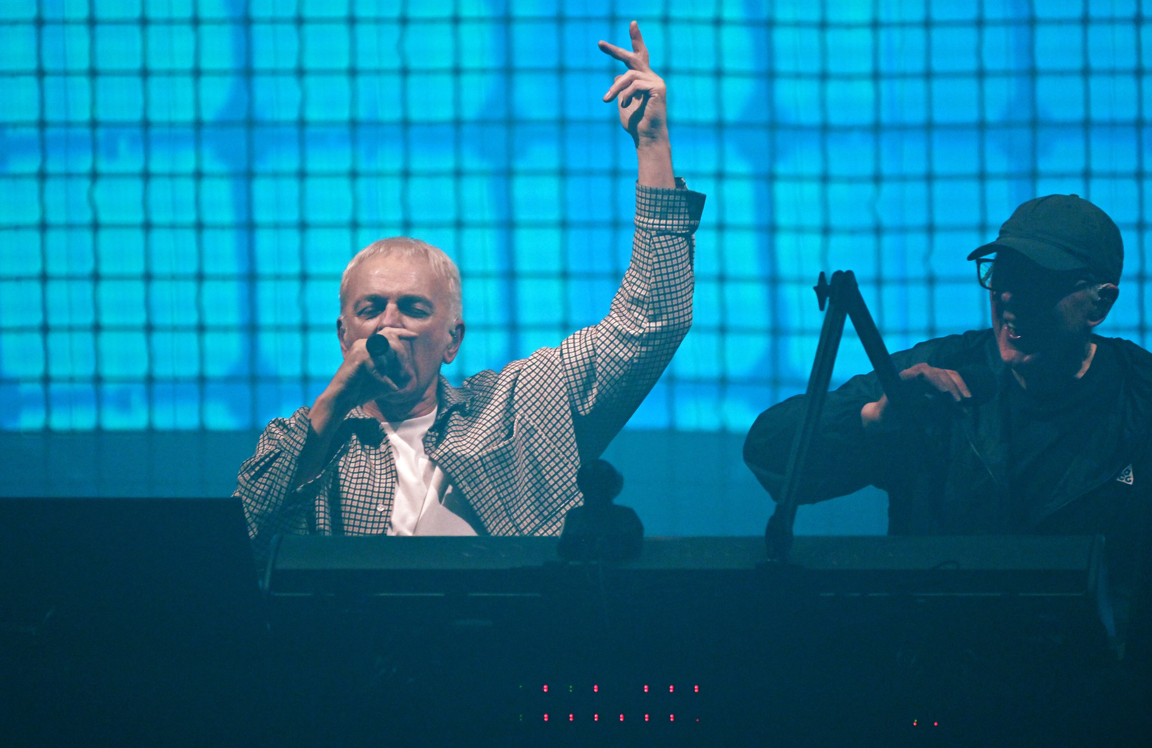 Karl Hyde y Rick Smith de Underworld se presentan en el O2 Academy Brixton el 5 de febrero de 2026 en Londres, Inglaterra. Foto: Jim Dyson/Getty Images.