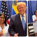 Donald Trump y Delcy Rodríguez