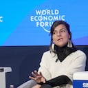 Irene Vélez, ministra de Minas, en Davos (Suiza).