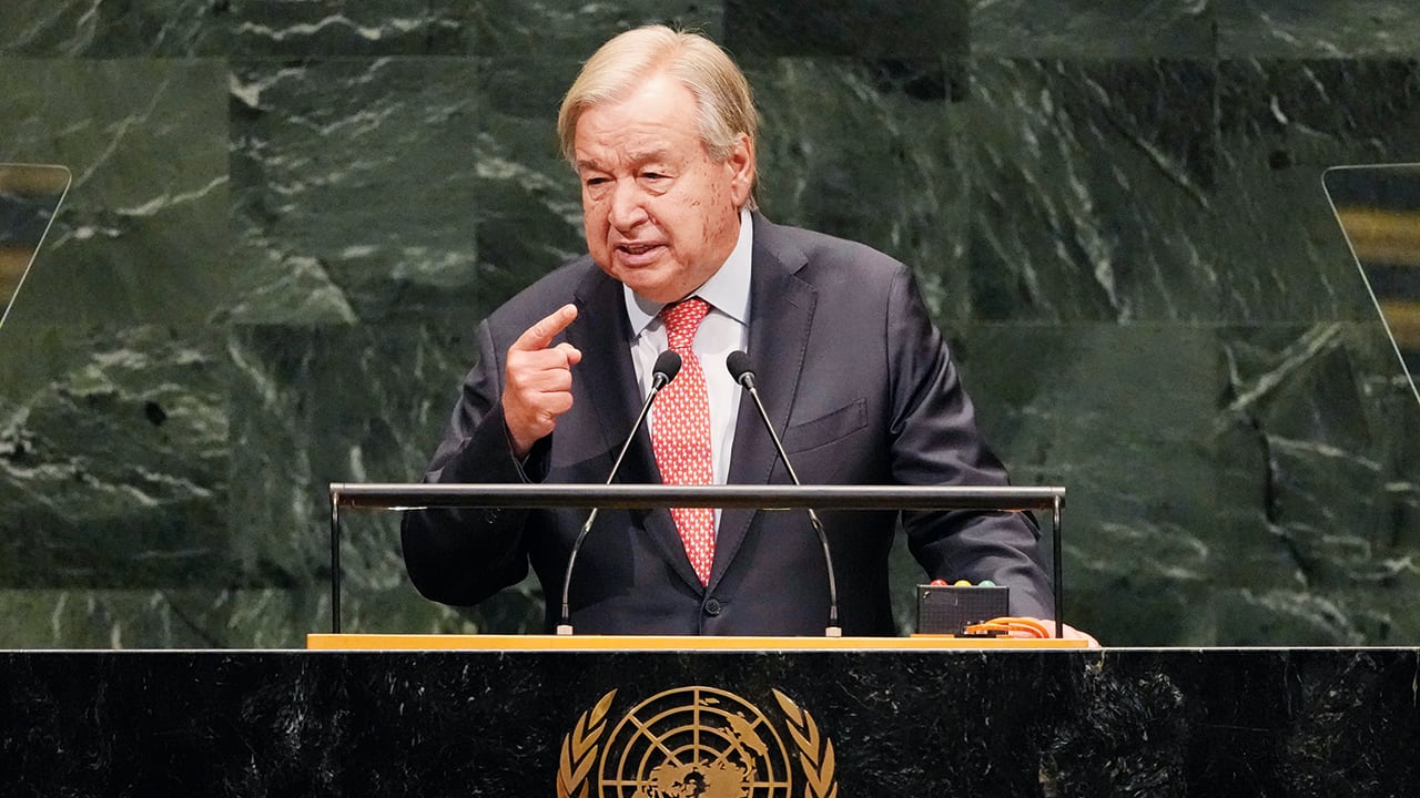 El secretario general de las Naciones Unidas, Antonio Guterres.