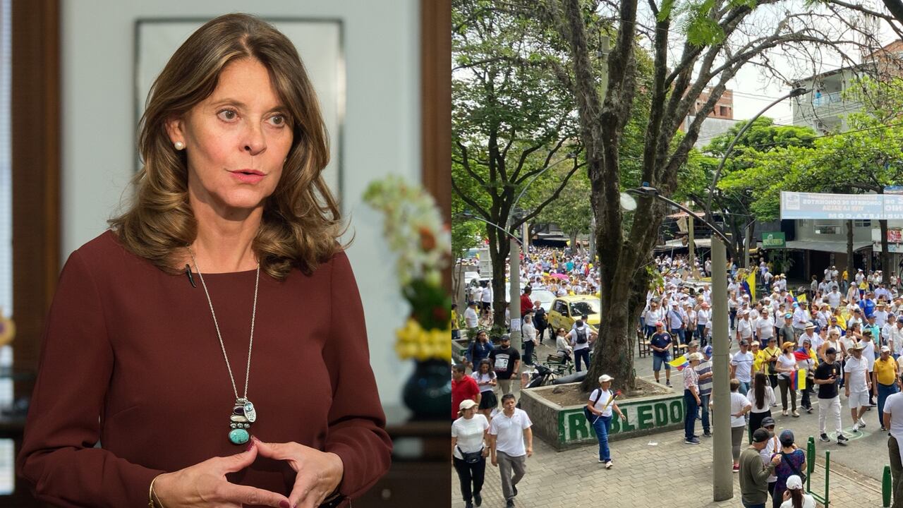 Marta Lucía Ramírez habla sobre la marcha contra Petro.