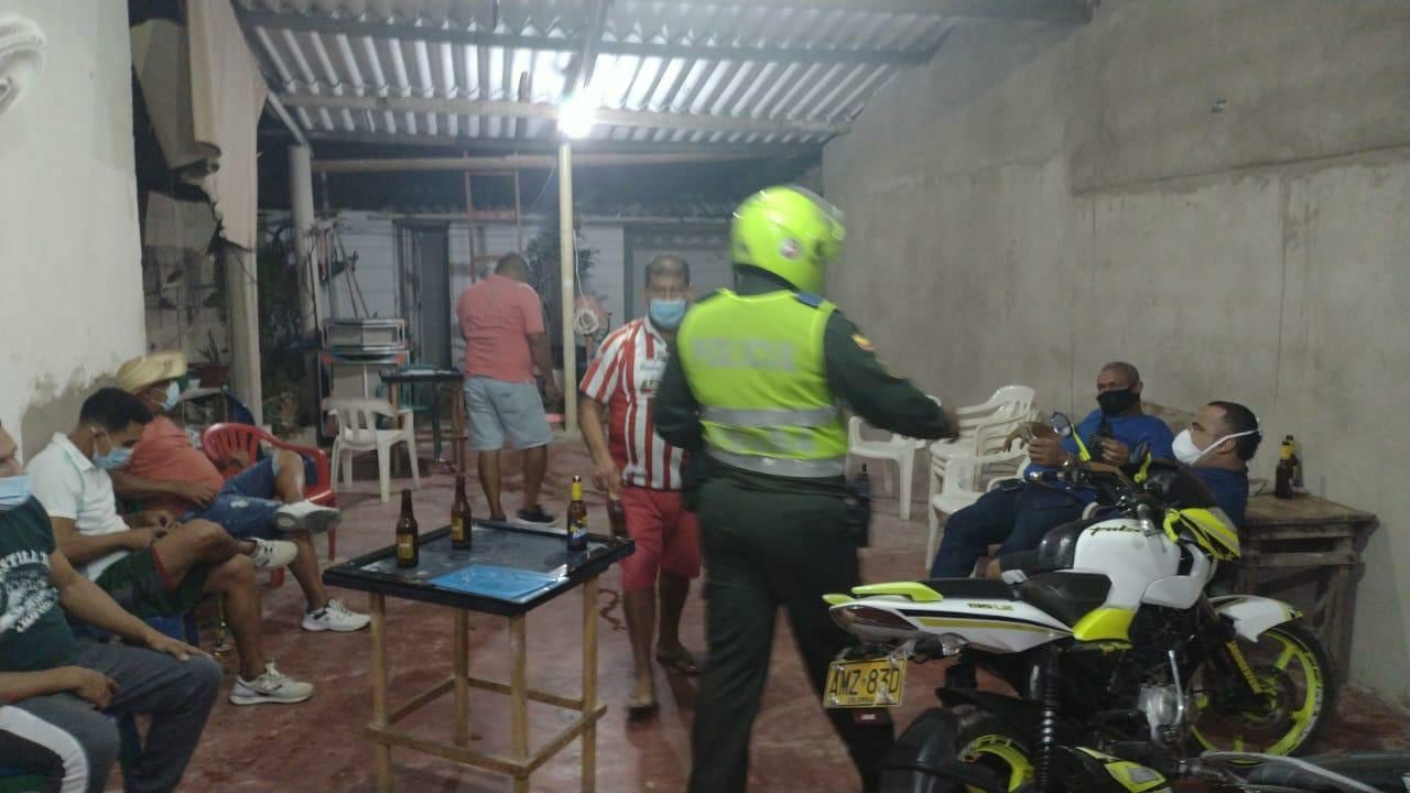 Operativos de la policía en los municipios del Atlántico.
