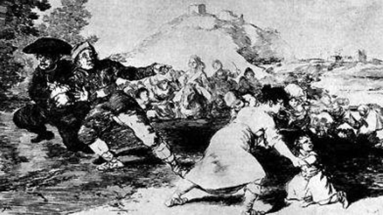 Grabado "Yo lo vì" de la serie "Desastres de la guerra" del pintor español Francisco de Goya.