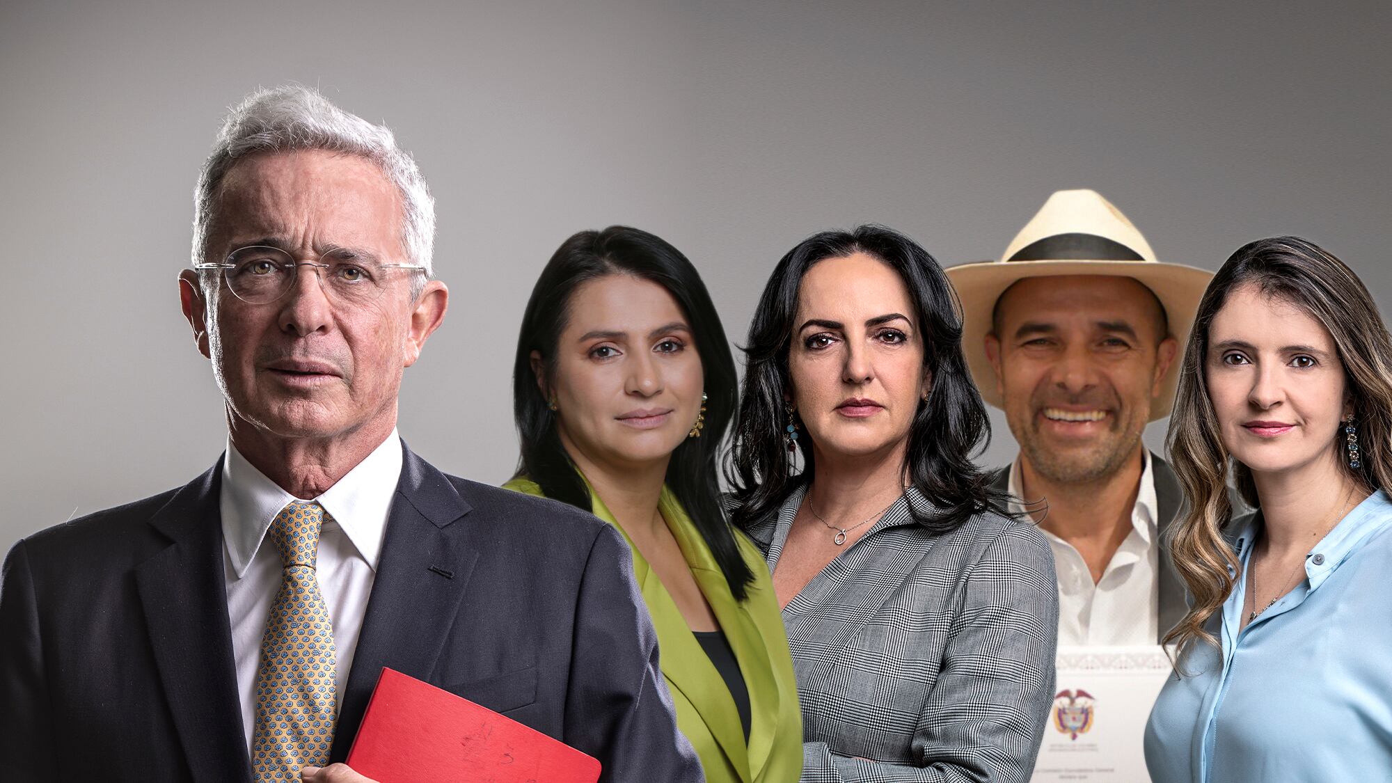 Álvaro Uribe, Paola Holguín, María Fernanda Cabal, Andrés Guerra y Paloma Valencia