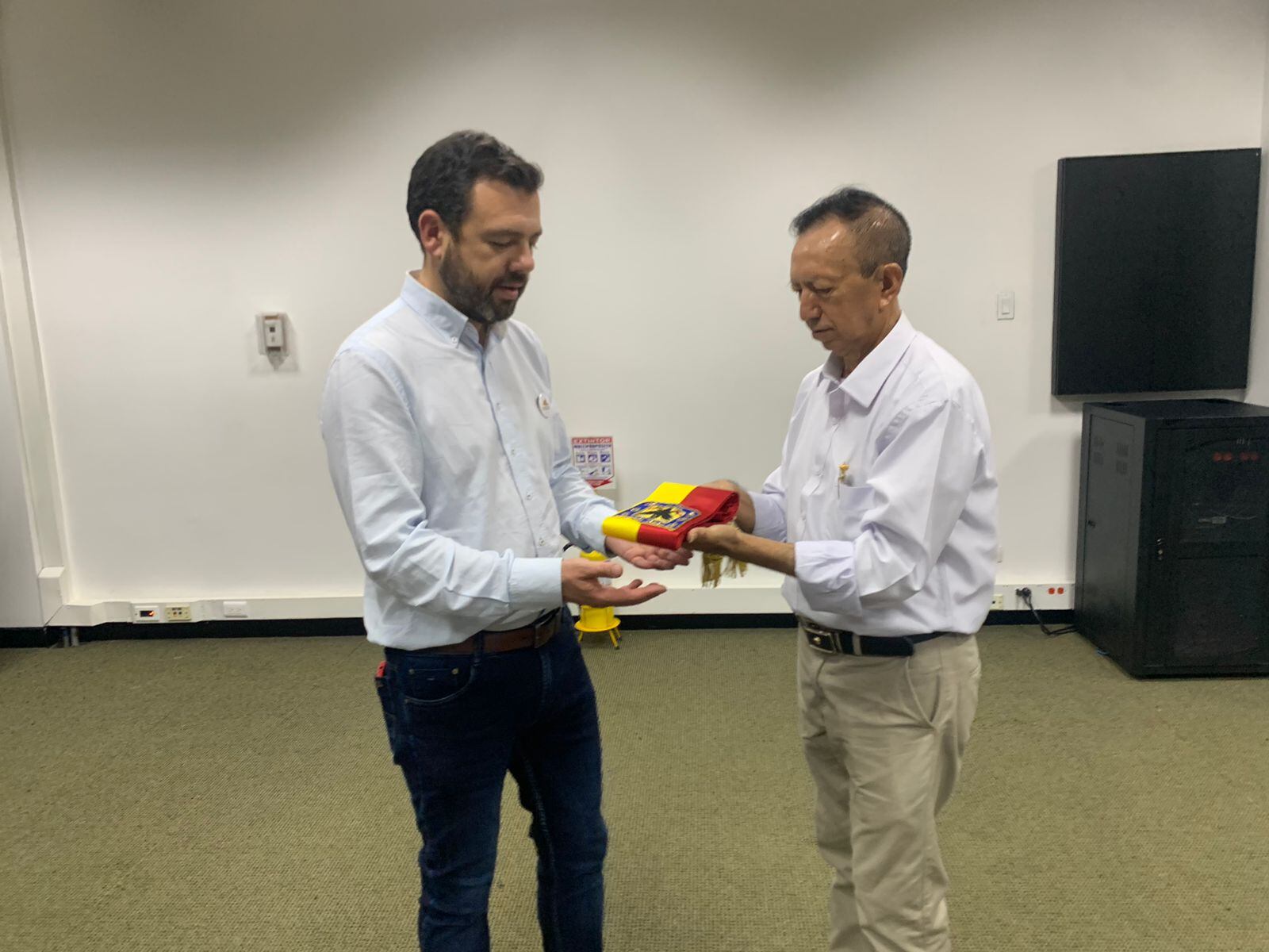 Carlos Fernando Galán y Luis Abel Delgado.