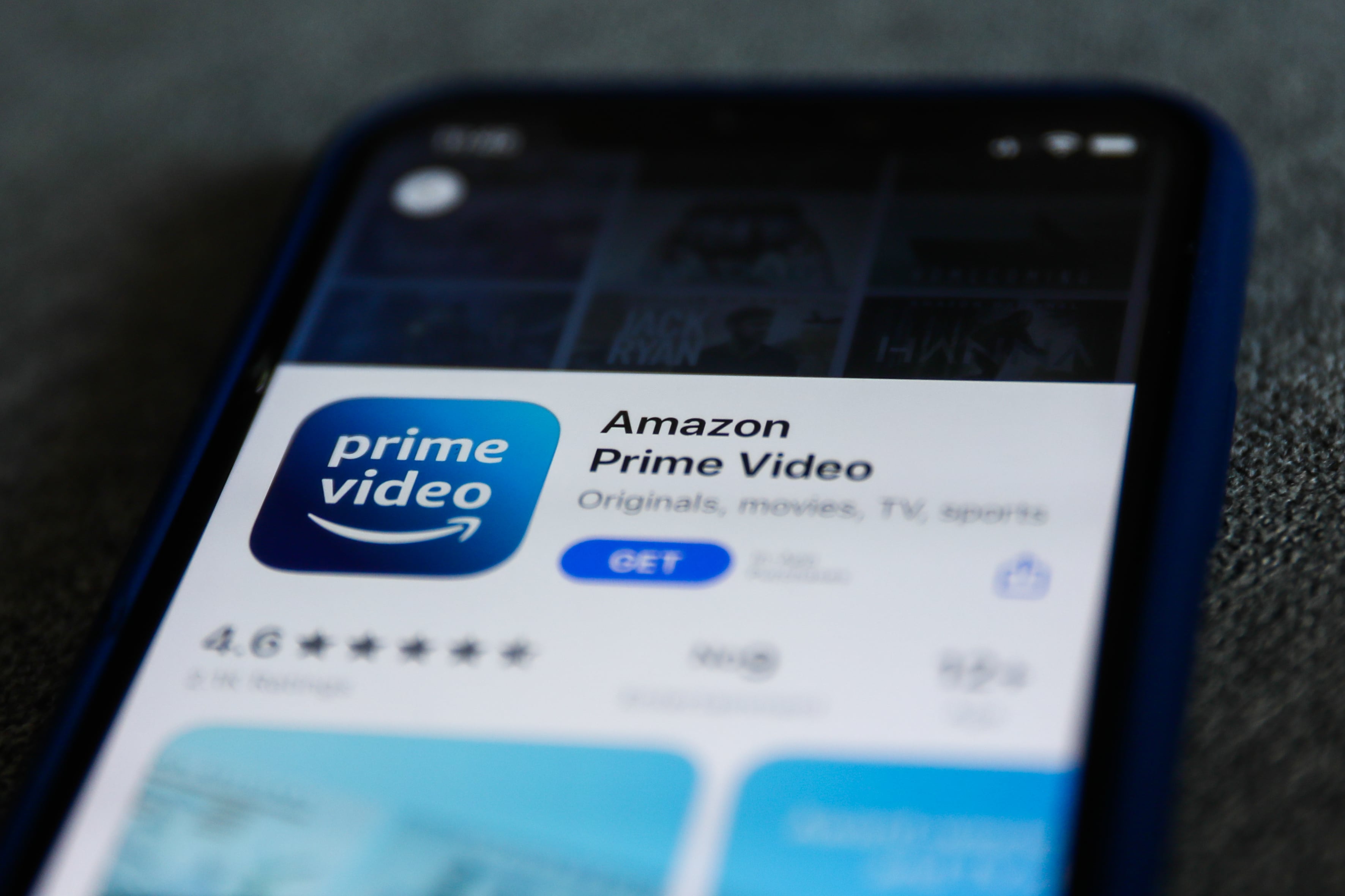 Amazon Prime Video logo. (Photo by Jakub Porzycki/NurPhoto via Getty Images)