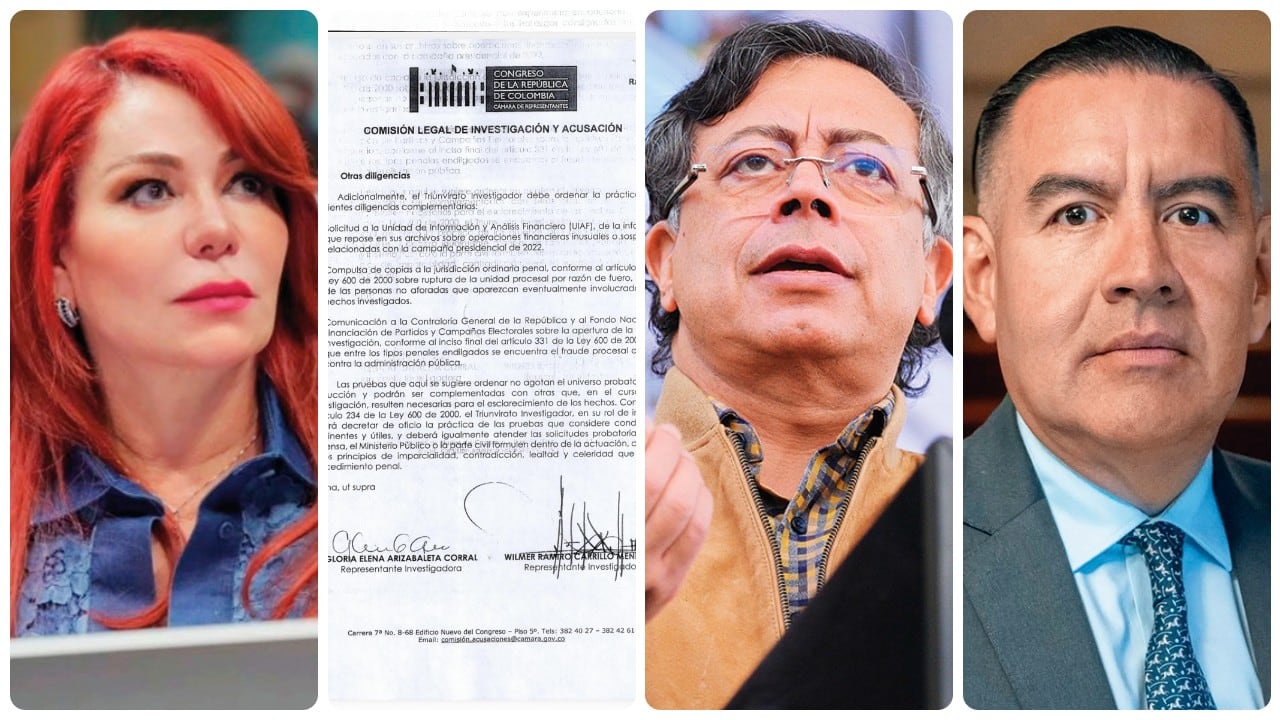 Gloria Arizabaleta, Gustavo Petro y Wilmer Carrillo.