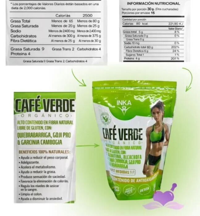 Imagen de producto de café fraudulento