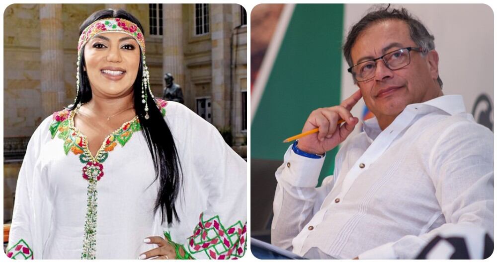 Martha Peralta y Gustavo Petro.
