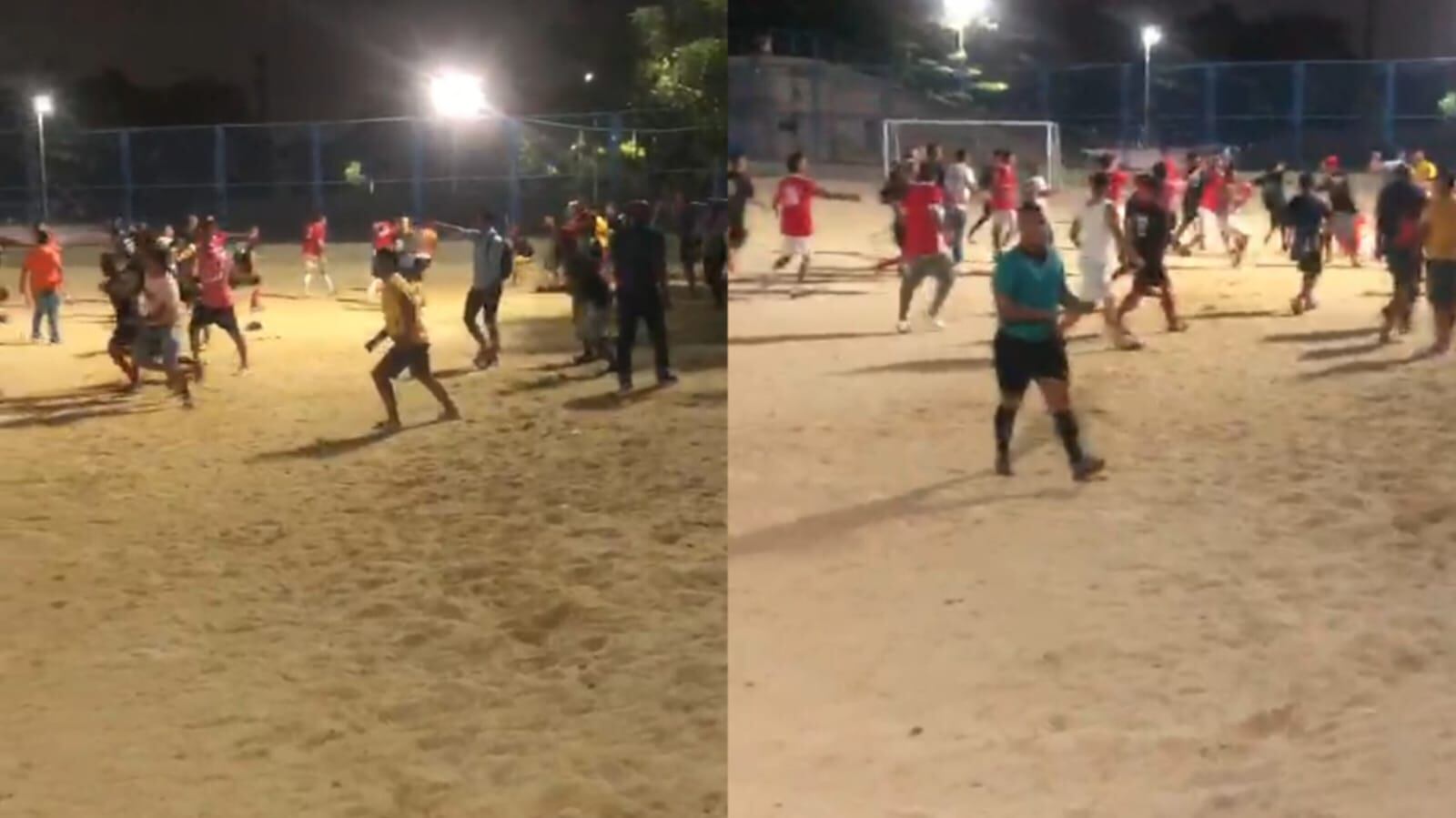 Una acción del partido provocó una auténtica batalla campal