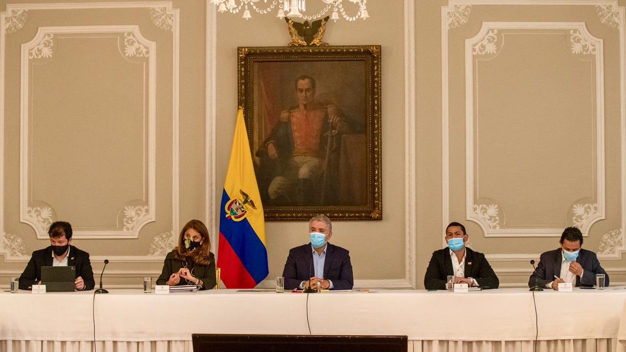 Iván Duque durante reunión con la Coalición de la Esperanza.