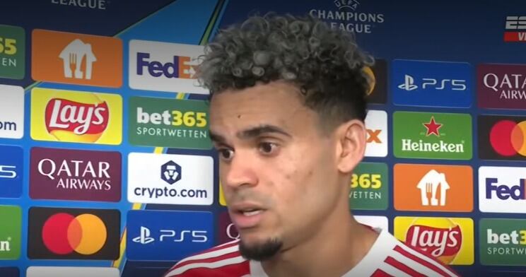 Luis Díaz tras el partido entre Bayern Múnich y Chelsea por Champions.