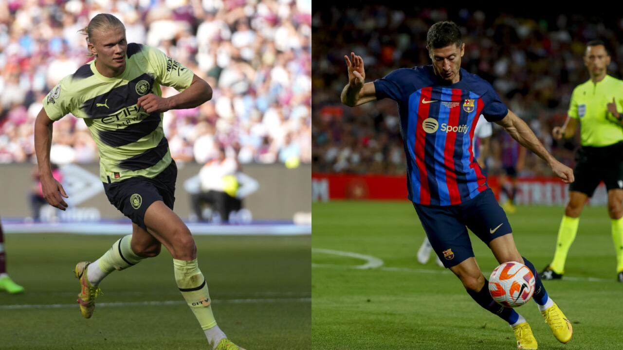 Erling Haaland y Robert Lewandowski.