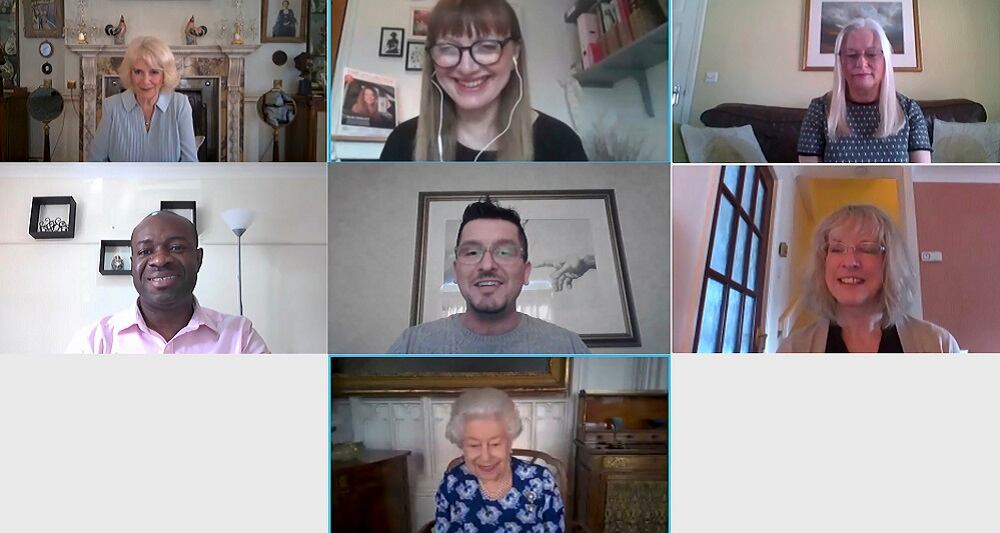 Imagen de la videollamada en la que también participó Camila Parker.