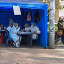 Parque sucre ll tienen 150 pruebas la gente llegó a las 5am ellos recogieron cédulas y ya se acabaron
