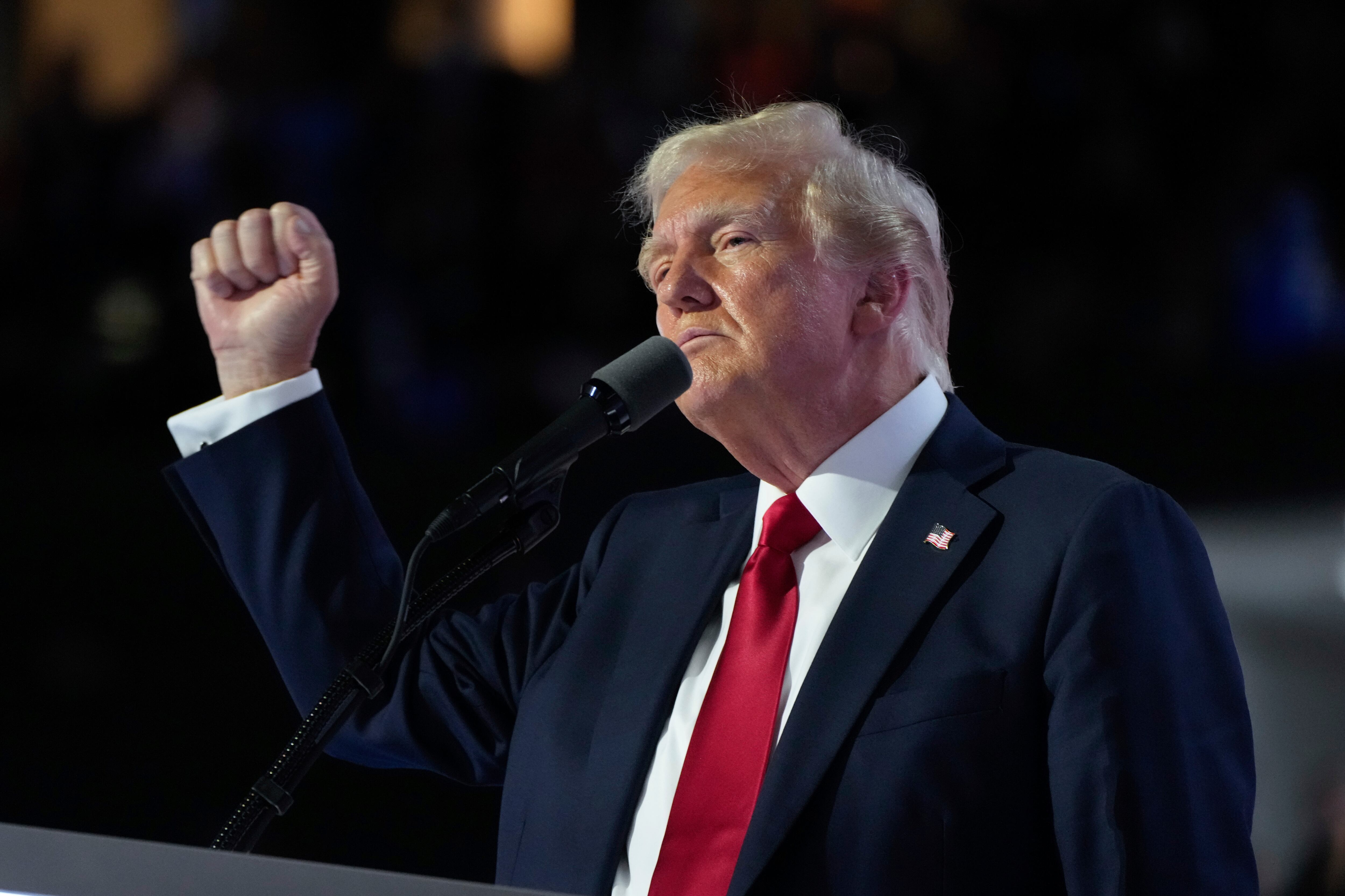 Donald Trump dio su discurso en la Convención Republicana.